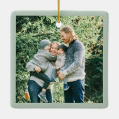 Creëer uw eigen foto met citaat keramisch ornament (Achterkant)