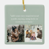 Creëer uw eigen foto met citaat keramisch ornament (Voorkant)
