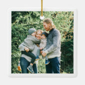 Creëer uw eigen foto met citaat keramisch ornament (Achterkant)