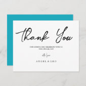 Creëer Uw eigen foto minimalistische bedankkaart Save The Date (Voorkant / Achterkant)