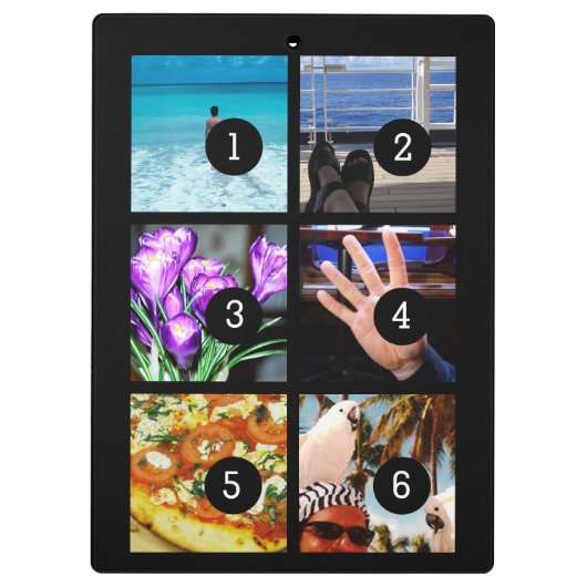 Creëer Uw eigen foto Momento-tekst & 6 afbeeldinge Klembord (Achterkant)