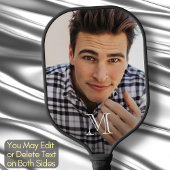 Creëer Uw eigen foto Monogram Minimalist Unique Pickleball Paddle