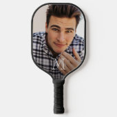 Creëer Uw eigen foto Monogram Minimalist Unique Pickleball Paddle (Voorkant)
