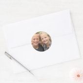 Creëer Uw eigen foto  Ronde Sticker (Envelop)
