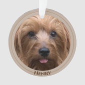 Creëer Uw eigen foto van de Dog Aangepaste Pet Pup Ornament (voorkant)