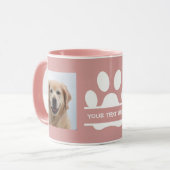 Creëer Uw eigen foto van de Funny Paw Print Dog Mok (Voorkant links)