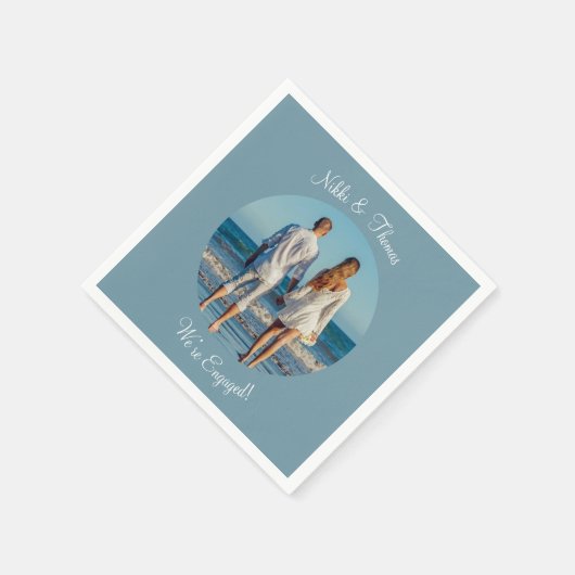 Creëer Uw eigen foto-Verloving, paar Servet (Hoek)
