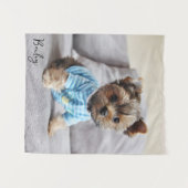 Creëer uw eigen foto verticaal monogram wandkleed (Voorkant (horizontaal))