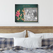Creëer Uw eigen foto vlinders en bloem Lijst Canvas Afdruk (Insitu (Slaapkamer))