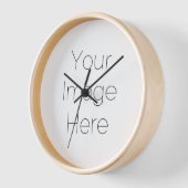 creëer uw eigen foto Wall Clock (Hoek)