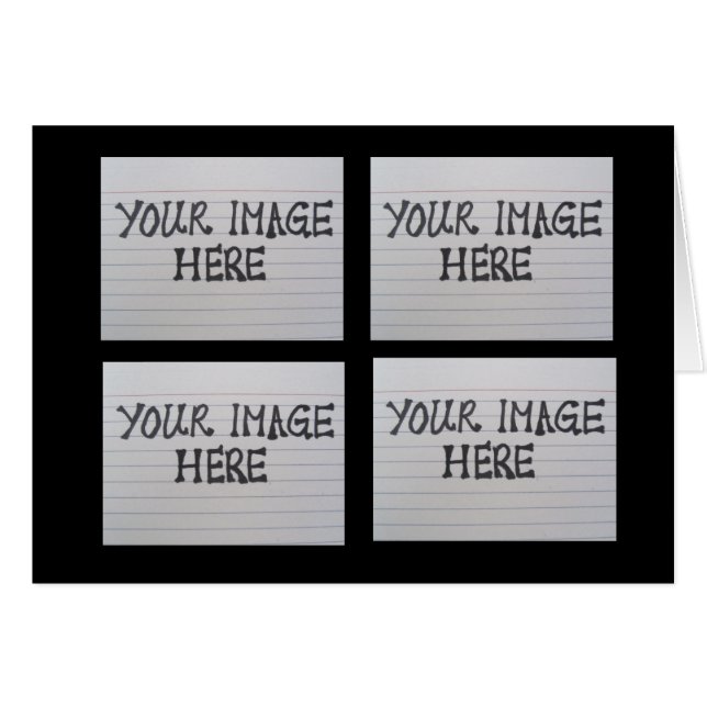 Creëer Uw eigen foto Wenskaart (Voorkant Horizontaal)