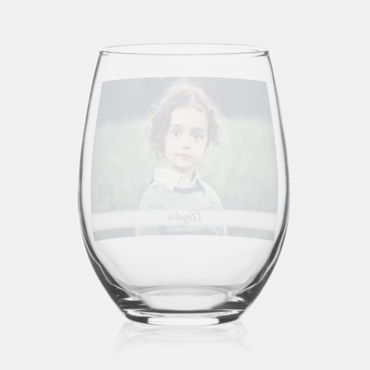 Creëer Uw eigen foto Wijnglas Zonder Voet (Achterkant)