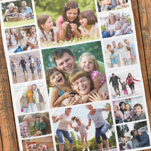 Creëer Uw Eigen Fotocollage 15 Afbeeldingen Wit Fleece Deken