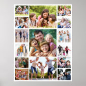Creëer Uw Eigen Fotocollage 15 Afbeeldingen Wit Poster (Voorkant)
