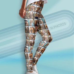 Creëer Uw eigen fotocollage - 16 foto's Leggings