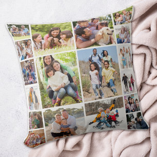 Creëer Uw Eigen Fotocollage 18 Afbeeldingen Wit Kussen