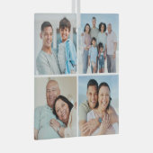 Creëer Uw eigen fotocollage 4 Glas Ornament (Voorkant Rechts)