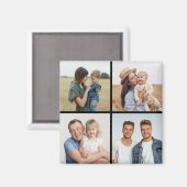 Creëer Uw eigen fotocollage 4 Magneet (Voorkant / Achterkant)