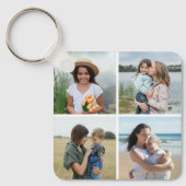 Creëer Uw eigen fotocollage 4 Sleutelhanger (Voorkant)