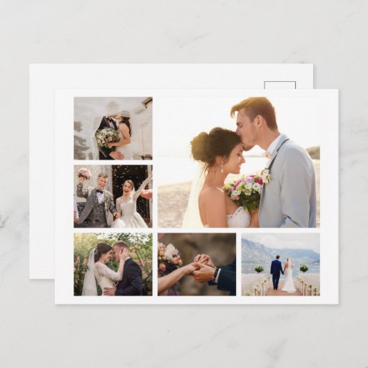 Creëer Uw eigen fotocollage 6 Feestdagenkaart (Voorkant / Achterkant)