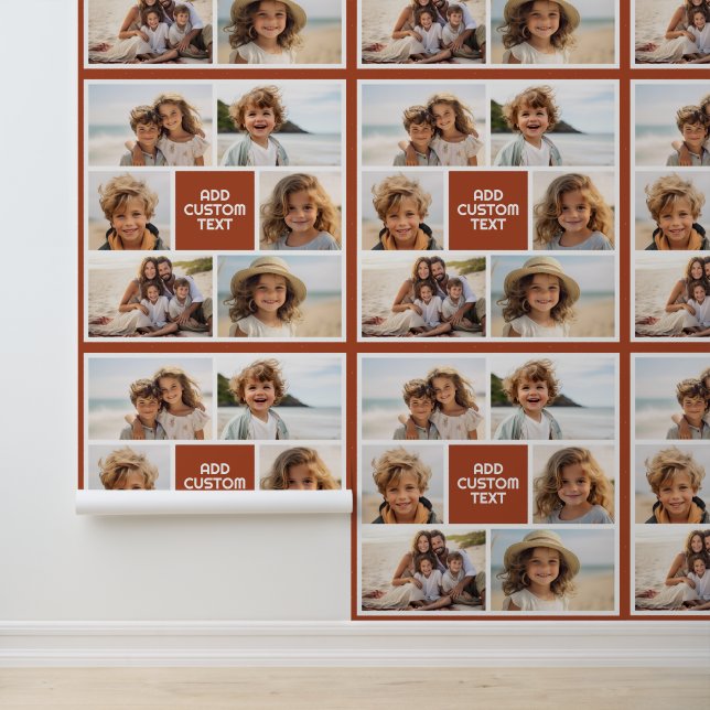 Creëer Uw eigen fotocollage - 6 foto's Monogram Behang (Applicatie)