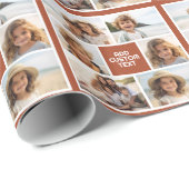 Creëer Uw eigen fotocollage - 6 foto's Monogram Cadeaupapier (Rol Hoek)