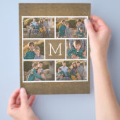 Creëer Uw eigen fotocollage - 6 foto's Monogram Flyer (Hand)