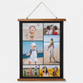 Creëer Uw eigen fotocollage 6 Hangend Wandkleed (Voorkant)