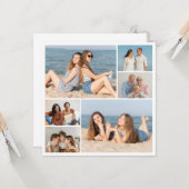 Creëer Uw eigen fotocollage 6 Kaart (Voorkant / Achterkant in situ)