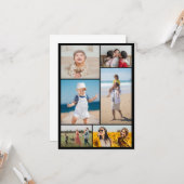 Creëer Uw eigen fotocollage 6 Kaart (Voorkant / Achterkant in situ)