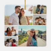 Creëer Uw eigen fotocollage 6 Keramisch Ornament (Achterkant)