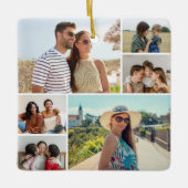 Creëer Uw eigen fotocollage 6 Keramisch Ornament (Voorkant)