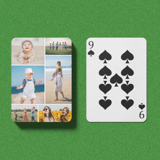 Creëer Uw eigen fotocollage 6 Pokerkaarten