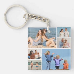 Creëer Uw eigen fotocollage 6 Sleutelhanger