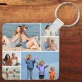 Creëer Uw eigen fotocollage 6 Sleutelhanger (Achterkant)