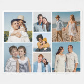 Creëer Uw eigen fotocollage 7 Fleece Deken (Voorkant (Horizontaal))