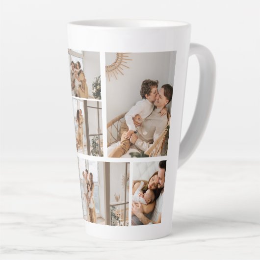 Creëer Uw eigen fotocollage 7 Latte Mok (Rechterhoek)