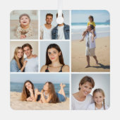 Creëer Uw eigen fotocollage 7 Metalen Ornament (Voorkant)