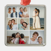 Creëer Uw eigen fotocollage 7 Metalen Ornament (Voorkant)