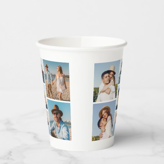 Creëer Uw eigen fotocollage 7 Papieren Bekers (Links)
