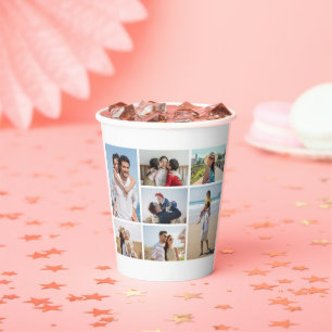 Creëer Uw eigen fotocollage 7 Papieren Bekers