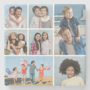 Creëer Uw eigen fotocollage 7 Stenen Onderzetter