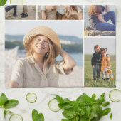 Creëer Uw eigen fotocollage 7 Theedoek (Gevouwen)