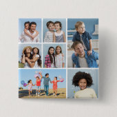 Creëer Uw eigen fotocollage 7 Vierkante Button 5,1 Cm (Voorkant)