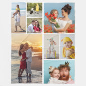 Creëer Uw eigen fotocollage 8 Fleece Deken (Voorkant)