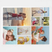 Creëer Uw eigen fotocollage 8 Fleece Deken (Voorkant (Horizontaal))