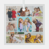 Creëer Uw eigen fotocollage 8 Glas Ornament (Voorkant)