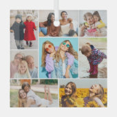 Creëer Uw eigen fotocollage 8 Glas Ornament (Voorkant)