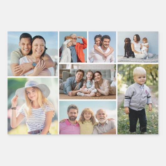 Creëer Uw eigen fotocollage 8 Inpakpapier Vel (Voorkant 3)