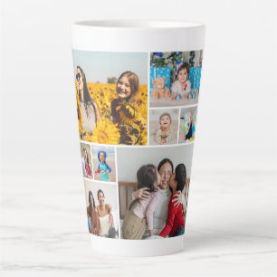 Creëer Uw eigen fotocollage 8 Latte Mok